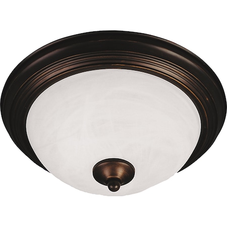 Essentials 3-Light 15.5 Wide Oil Rubbed Bronze Flush Mount Light